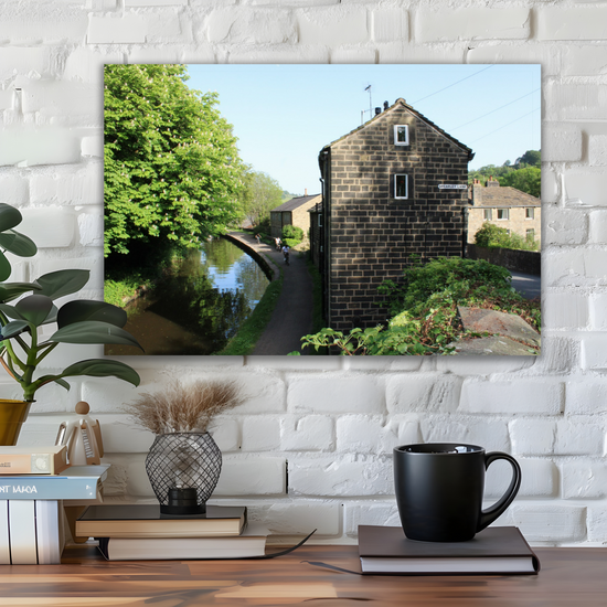 Giclée Mounted Wall Art Prints. Mytholmroyd. The Rochdale Canal. West Yorkshire. England.