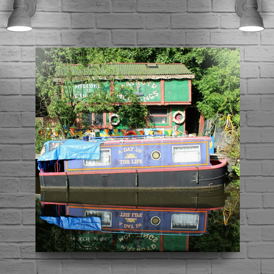 Giclée Mounted Wall Art Prints. Hebden Bridge. The Rochdale Canal. West Yorkshire. England.