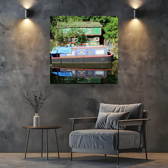 Giclée Mounted Wall Art Prints. Hebden Bridge. The Rochdale Canal. West Yorkshire. England.