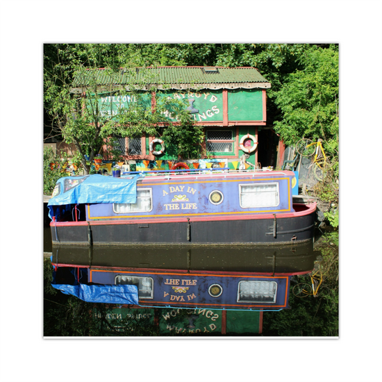 Giclée Mounted Wall Art Prints. Hebden Bridge. The Rochdale Canal. West Yorkshire. England.