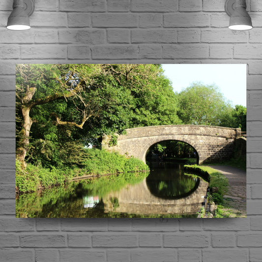 Giclée Mounted Wall Art Prints. Mytholmroyd. The Rochdale Canal. West Yorkshire. England.
