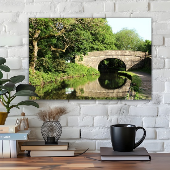 Giclée Mounted Wall Art Prints. Mytholmroyd. The Rochdale Canal. West Yorkshire. England.