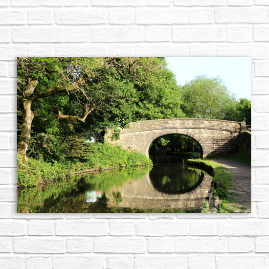 Giclée Mounted Wall Art Prints. Mytholmroyd. The Rochdale Canal. West Yorkshire. England.