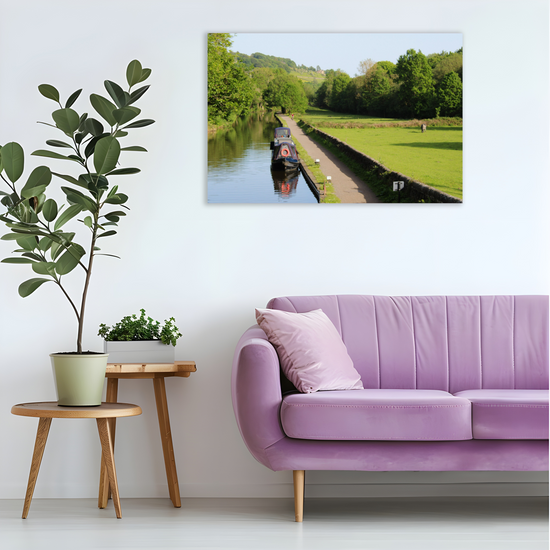 Giclée Mounted Wall Art Prints. Sowerby Bridge. The Rochdale Canal. West Yorkshire. England.
