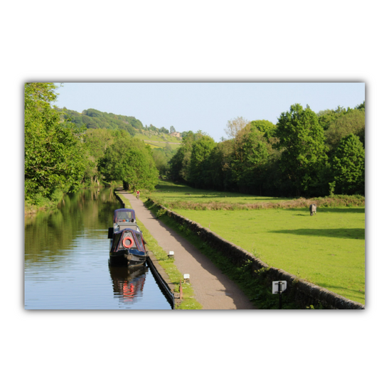 Giclée Mounted Wall Art Prints. Sowerby Bridge. The Rochdale Canal. West Yorkshire. England.