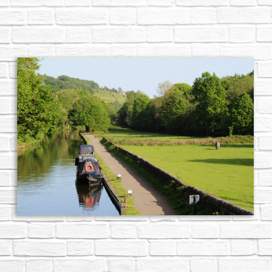 Giclée Mounted Wall Art Prints. Sowerby Bridge. The Rochdale Canal. West Yorkshire. England.