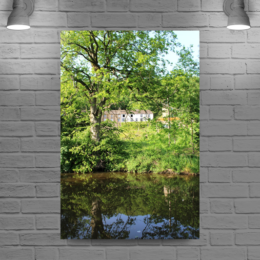 Giclée Mounted Wall Art Prints. Sowerby Bridge. The Rochdale Canal. West Yorkshire. England.