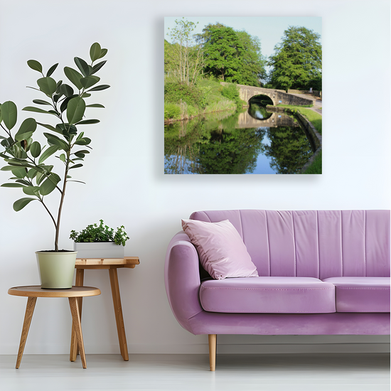 Giclée Mounted Wall Art Prints. Mytholmroyd. The Rochdale Canal. West Yorkshire. England.