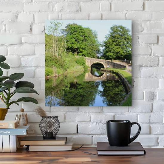 Giclée Mounted Wall Art Prints. Mytholmroyd. The Rochdale Canal. West Yorkshire. England.