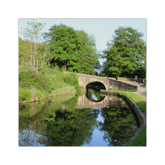Giclée Mounted Wall Art Prints. Mytholmroyd. The Rochdale Canal. West Yorkshire. England.