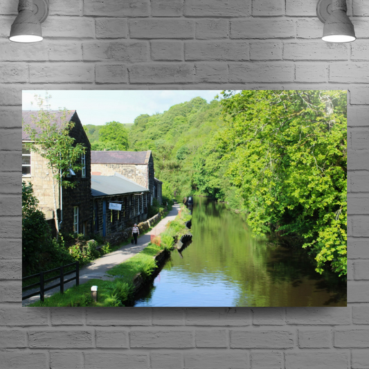 Giclee Mounted Wall Art Prints. Todmorden. The Rochdale Canal. West Yorkshire. United Kingdom.