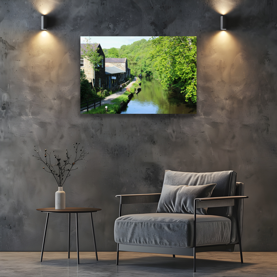 Giclee Mounted Wall Art Prints. Todmorden. The Rochdale Canal. West Yorkshire. United Kingdom.
