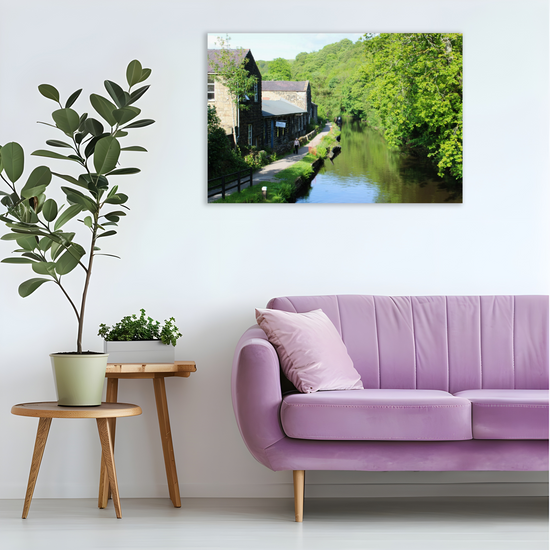 Giclee Mounted Wall Art Prints. Todmorden. The Rochdale Canal. West Yorkshire. United Kingdom.