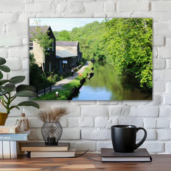 Giclee Mounted Wall Art Prints. Todmorden. The Rochdale Canal. West Yorkshire. United Kingdom.