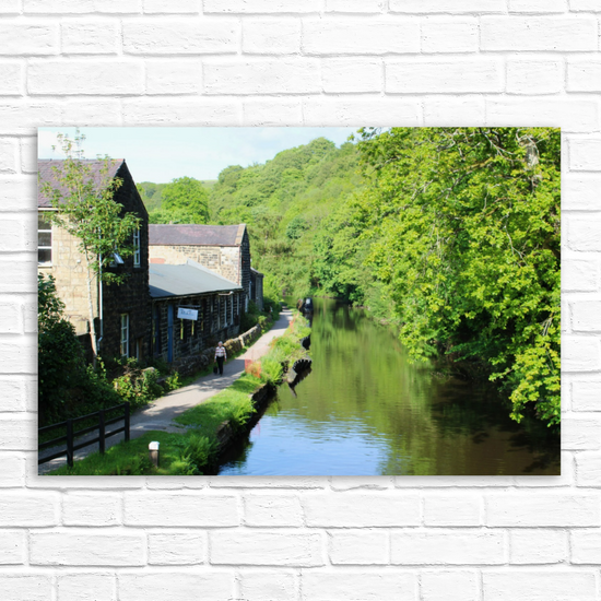 Giclee Mounted Wall Art Prints. Todmorden. The Rochdale Canal. West Yorkshire. United Kingdom.