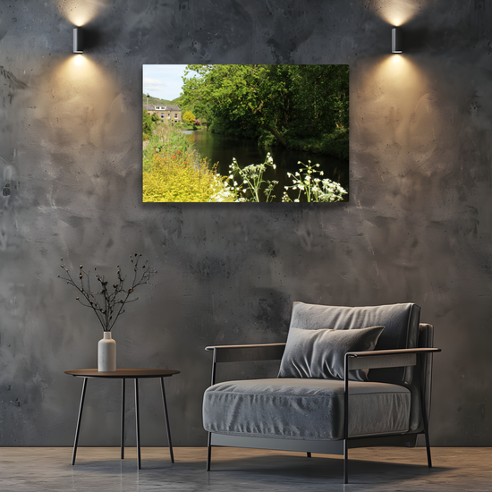 Giclée Mounted Wall Art Prints. Eastwood. The Rochdale Canal. West Yorkshire. England.