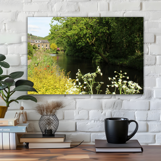 Giclée Mounted Wall Art Prints. Eastwood. The Rochdale Canal. West Yorkshire. England.