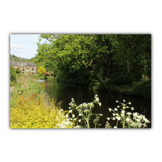 Giclée Mounted Wall Art Prints. Eastwood. The Rochdale Canal. West Yorkshire. England.