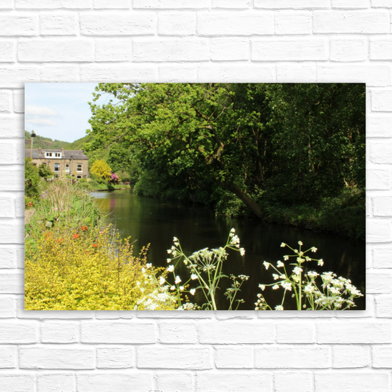 Giclée Mounted Wall Art Prints. Eastwood. The Rochdale Canal. West Yorkshire. England.
