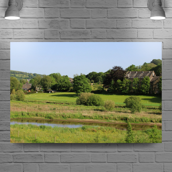 Giclée Mounted Wall Art Prints. Sowerby Bridge. The Rochdale Canal. West Yorkshire. England.