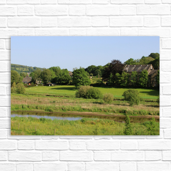 Giclée Mounted Wall Art Prints. Sowerby Bridge. The Rochdale Canal. West Yorkshire. England.