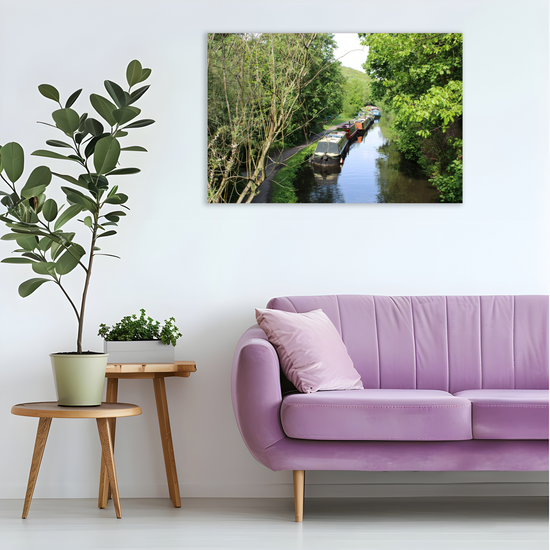 Giclée Mounted Wall Art Prints. Eastwood. The Rochdale Canal. West Yorkshire. England.