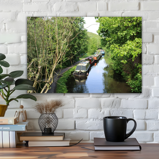 Giclée Mounted Wall Art Prints. Eastwood. The Rochdale Canal. West Yorkshire. England.