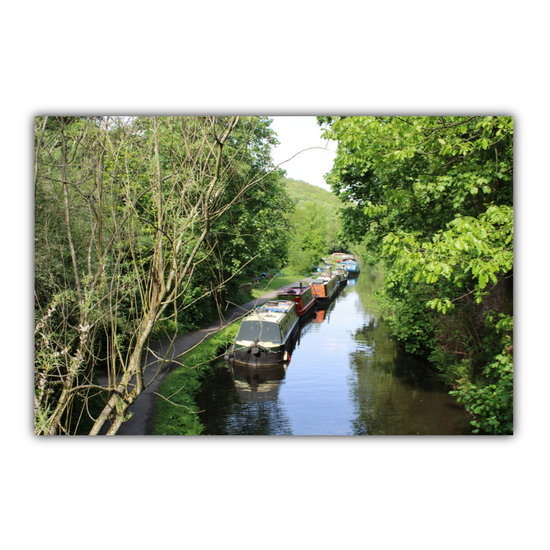 Giclée Mounted Wall Art Prints. Eastwood. The Rochdale Canal. West Yorkshire. England.