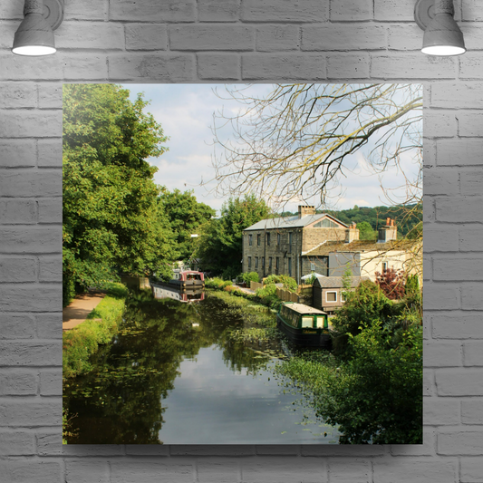 Giclée Mounted Wall Art Prints. Bingley. The Leeds To Liverpool Canal. West Yorkshire. England.