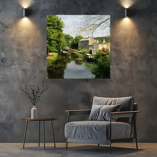 Giclée Mounted Wall Art Prints. Bingley. The Leeds To Liverpool Canal. West Yorkshire. England.