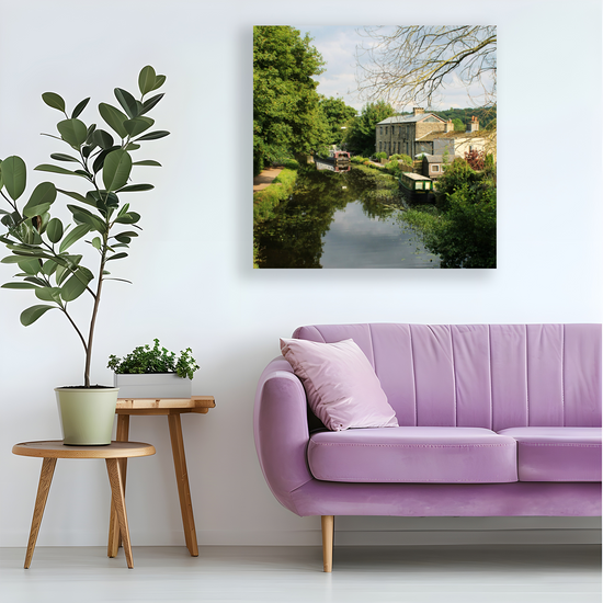 Giclée Mounted Wall Art Prints. Bingley. The Leeds To Liverpool Canal. West Yorkshire. England.