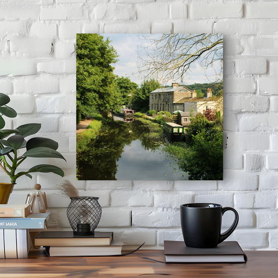 Giclée Mounted Wall Art Prints. Bingley. The Leeds To Liverpool Canal. West Yorkshire. England.