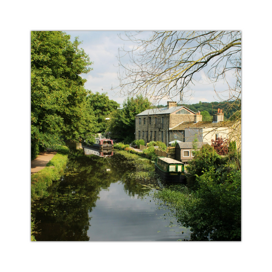 Giclée Mounted Wall Art Prints. Bingley. The Leeds To Liverpool Canal. West Yorkshire. England.