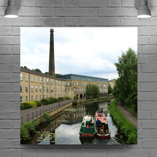 Giclée Mounted Wall Art Prints. Bingley. The Leeds To Liverpool Canal. West Yorkshire. England.