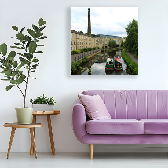 Giclée Mounted Wall Art Prints. Bingley. The Leeds To Liverpool Canal. West Yorkshire. England.