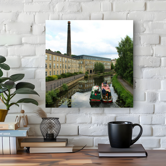 Giclée Mounted Wall Art Prints. Bingley. The Leeds To Liverpool Canal. West Yorkshire. England.