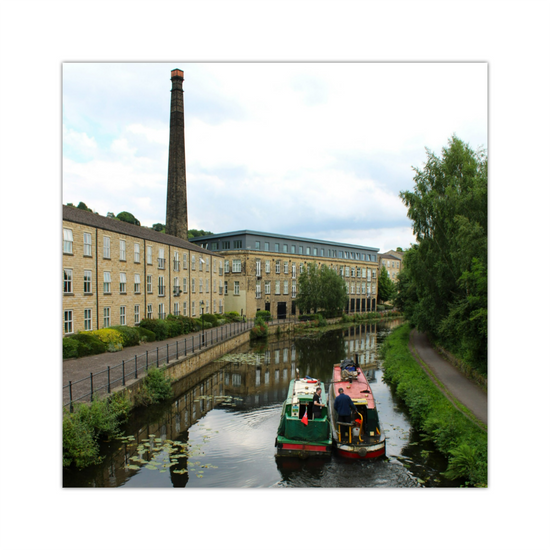 Giclée Mounted Wall Art Prints. Bingley. The Leeds To Liverpool Canal. West Yorkshire. England.