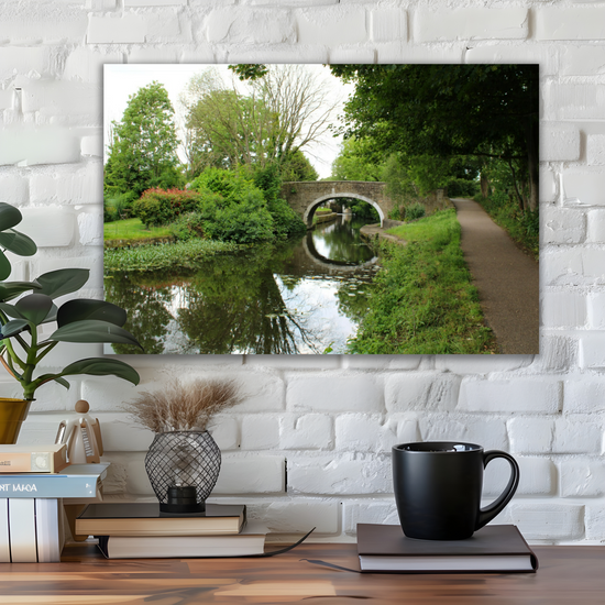 Giclée Mounted Wall Art Prints. Bingley. The Leeds To Liverpool Canal. West Yorkshire. England.