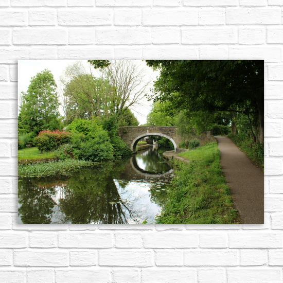 Giclée Mounted Wall Art Prints. Bingley. The Leeds To Liverpool Canal. West Yorkshire. England.