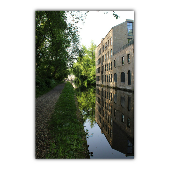 Giclée Mounted Wall Art Prints. Luddendenfoot. The Rochdale Canal. West Yorkshire. England.