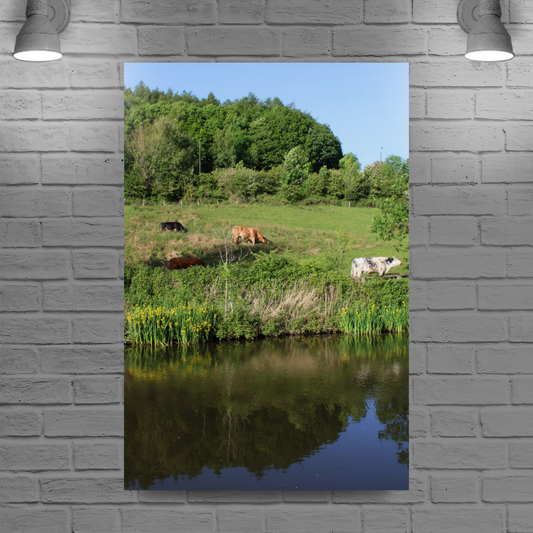 Giclée Mounted Wall Art Prints. Sowerby Bridge. The Rochdale Canal. West Yorkshire. England.