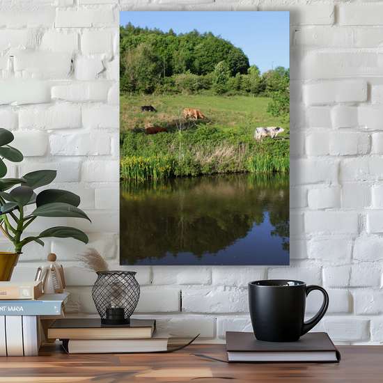 Giclée Mounted Wall Art Prints. Sowerby Bridge. The Rochdale Canal. West Yorkshire. England.