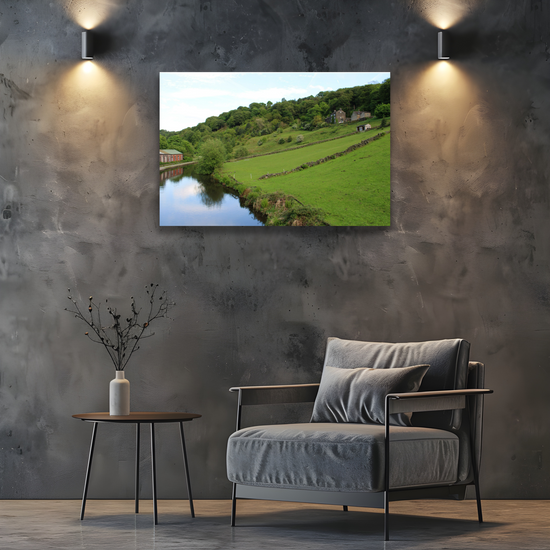 Giclée Mounted Wall Art Prints. Todmorden. The Rochdale Canal. West Yorkshire. England.