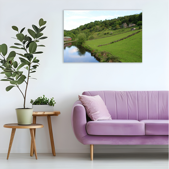 Giclée Mounted Wall Art Prints. Todmorden. The Rochdale Canal. West Yorkshire. England.