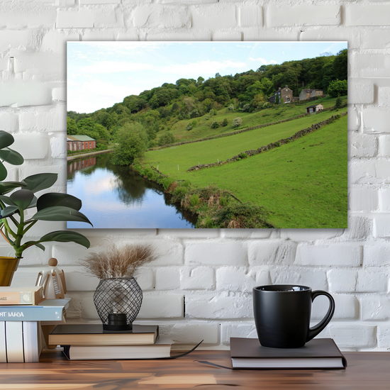 Giclée Mounted Wall Art Prints. Todmorden. The Rochdale Canal. West Yorkshire. England.
