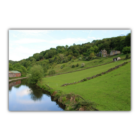 Giclée Mounted Wall Art Prints. Todmorden. The Rochdale Canal. West Yorkshire. England.