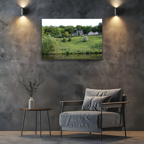 Giclee Mounted Wall Art Prints. Todmordern. The Rochdale Canal. West Yorkshire. England.