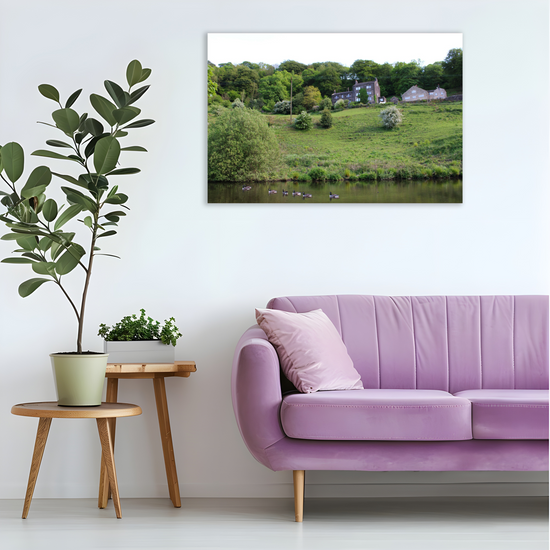 Giclee Mounted Wall Art Prints. Todmordern. The Rochdale Canal. West Yorkshire. England.