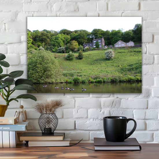 Giclee Mounted Wall Art Prints. Todmordern. The Rochdale Canal. West Yorkshire. England.
