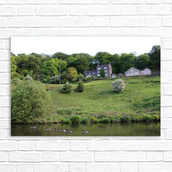 Giclee Mounted Wall Art Prints. Todmordern. The Rochdale Canal. West Yorkshire. England.